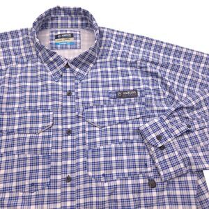 Magellan Outdoors Pro Angler Classic Fit Plaid Long Sleeve Vented Shirt Mens 3XL